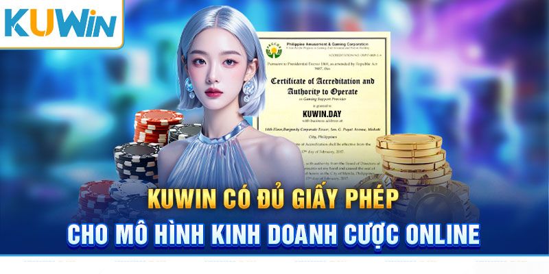 Giấy phép hoạt động được cấp bởi PAGCOR